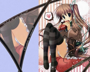 【虹画像】縞ニーソックスの女の子の画像集 part4