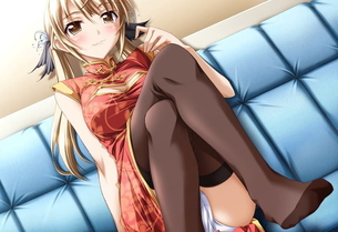 パンチラしやすいチャイナドレスの二次元エロ画像