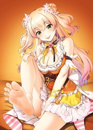 [ホロライブ][エロ画像]桃鈴ねねの足のつま先を舐めたよ～♪
