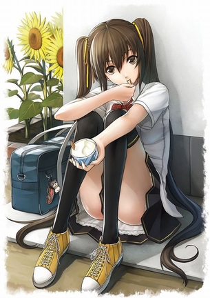 【虹画像】黒ニーソや黒ストッキングを履いた女の子の画像集 part14