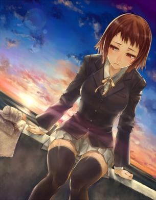 【虹画像】黒ニーソや黒ストッキングを履いた女の子の画像集 part11