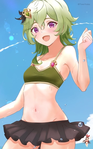 【非・微エロ】木曜日の緑髪美少女画像まとめ　その１６３