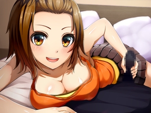 女の子におててを使ってご奉仕してもらう二次エロ画像！