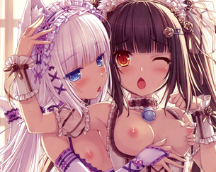 女の子同士で過激にいちゃついてる二次エロ画像！
