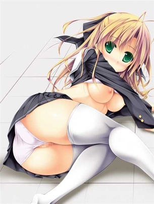 【ニーソ】ぴちぴちのニーソが似合う女の子の二次元エロ画像＆イラスト Part17