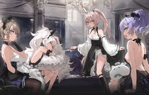 『アズールレーン』4周年特設サイトで女の子たちのめっちゃ背中と横乳見えのエロドレス姿