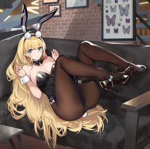アズールレーン、バニースーツの胸の布地が消失するエッチなバグが発生中wwwwwww