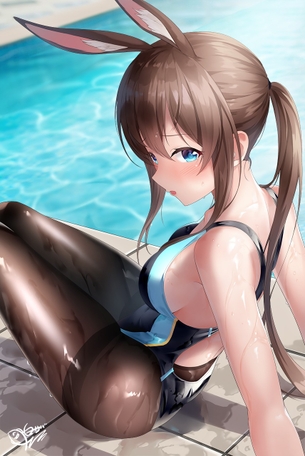 【2次】競泳水着姿の女の子のエロ画像その13