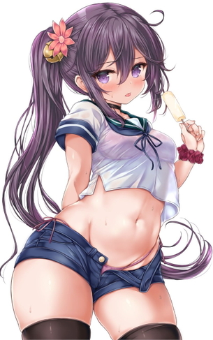 【二次】おへそだけ出した恰好って妙にエロいよな Part2【画像】