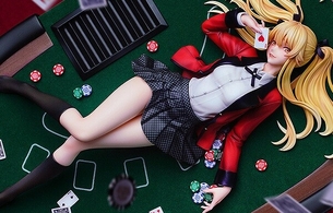 『賭ケグルイ』早乙女芽亜里のポーカーテーブルに寝そべってるエロい感じのエロフィギュア