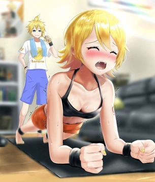 鏡音リンの悩殺必死のセクシーポーズのエロ画像！【ボーカロイド】