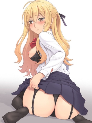 大人の魅力あふれるガーターベルトというアイテムを着用したえっちなお姉さんの二次元エロ画像