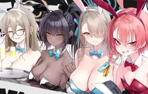 『ブルーアーカイブ』女の子たちがめっちゃえっちな見えそうなエロバニーガールイベント！