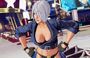 『THE KING OF FIGHTERS XV』アンヘルの下着みたいなめちゃエロ衣装のエロおっぱいPV