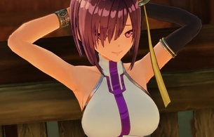 『ソフィーのアトリエ2』エロいムチムチなおっぱいとエロ脇見せつけの女の子「カトリーナ」