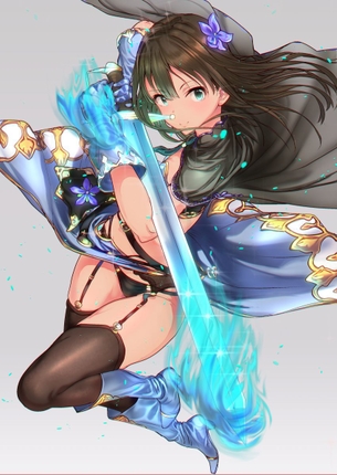 ガーターベルトの紐をぱつんとしてみたくなっちゃうえっちな太ももな女の子の二次元エロ画像