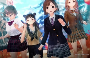 『ブルーリフレクション帝』PVで女の子が制服姿で戦闘中にパンチラしてるシーンなど！