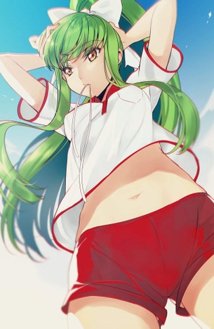 C.C.の悩殺必死のセクシーポーズのエロ画像！【コードギアス】