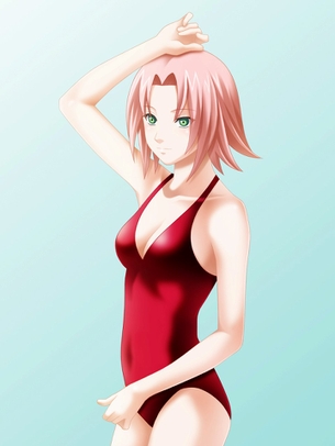 サクラの悩殺必死のセクシーポーズのエロ画像！【NARUTO】