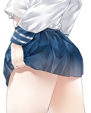たくし上げの萌えイラスト