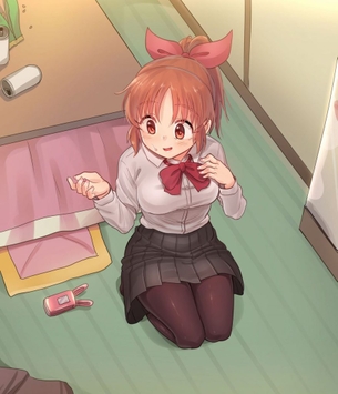 ポニーテールの萌えイラスト