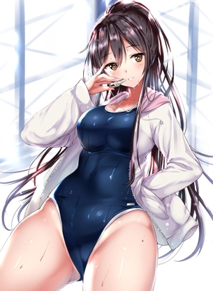 【競泳水着】着てるだけでエッチなボディーラインが出ちゃう競泳水着の美少女画像くれ その23