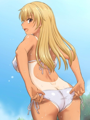 【日焼け】真夏の太陽にこんがり焦がされた美少女画像くれ その15