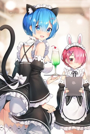 【二次】メイドのメチャシコで可愛い女の子のエッチな画像