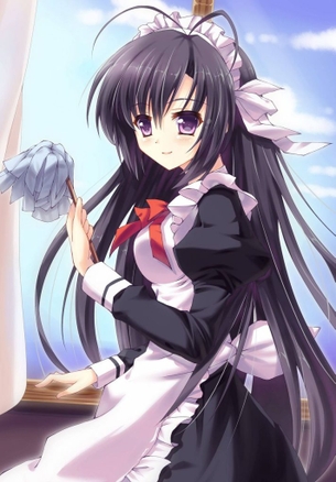 メイドの二次元エロ画像。