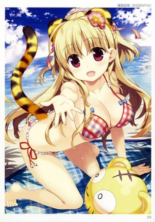 水着画像で今夜もイチャラブ妄想！「やっ♥ダメェ♥そこぉ♥そこいじめないでぇ♥」