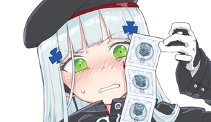 女の子がコンドームを持ってるだけでエチエチに見えちゃう二次元エロ画像