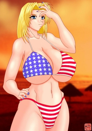 水着の二次元エロ画像。