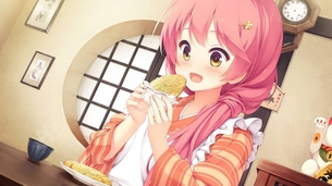 ピンク髪の二次エロ画像で！