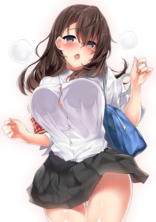 【二次】今にもボタンが弾け飛びそうな男視線釘付け“巨乳ブラウス女子”のエロ画像