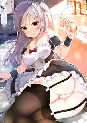 メイドの二次元エロ画像。