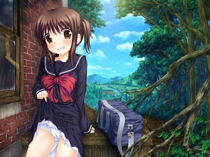 女子高生たちが彼氏にパンツやおまんこを見せるためにスカートをたくし上げてくれてる二次元エロ画像