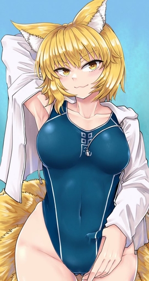 競泳水着の二次エロ画像でいい夢みましょ♪