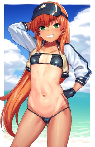 【日焼け】真夏の太陽にこんがり焦がされた美少女画像くれ その2