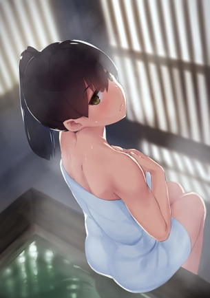 女の子がお風呂や温泉でリラックスしている全裸二次元エロ画像が最高にえっちでした