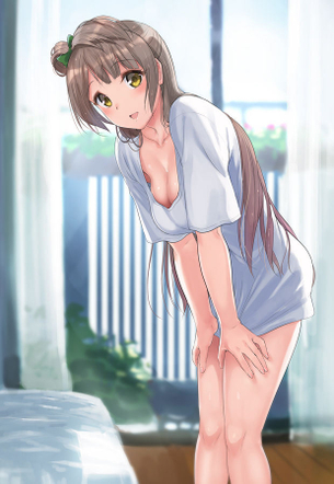 【二次】家の中などで油断しすぎておっぱいががっつり見えちゃってる“自宅おっぱいチラ”のエロ画像