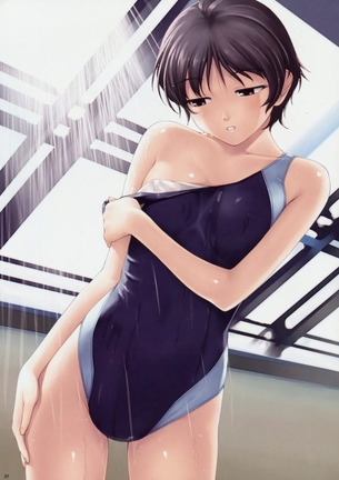 二次元競泳用水着 エロ画像143枚！エロいボディーライン美少女画像まとめ