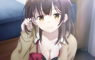 アニメ『ひげを剃る。そして女子高生を拾う。』1話でエロおっぱい女子高生に誘われるシーン