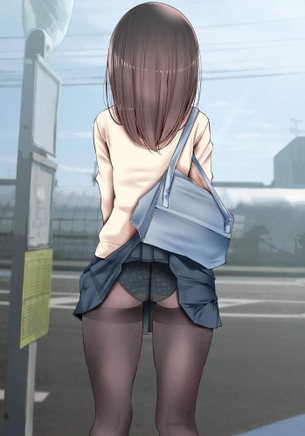 【二次】スカート短い女子高生がやりがちな“鞄ひっかけパンチラ”のエロ画像