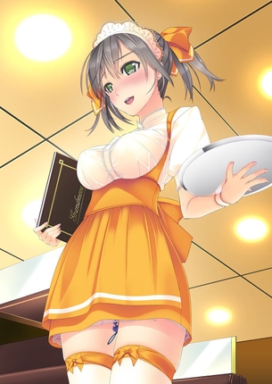 【二次】可愛い制服が着られてお金も稼げる“ウェイトレス美少女”のエロ画像