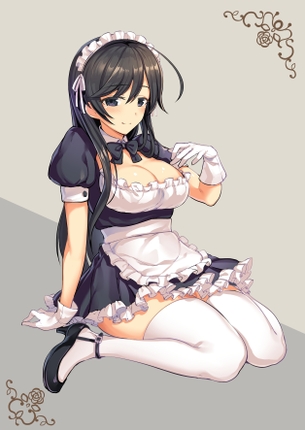 体調が悪いのでこんなえっちで可愛いメイドさんにいろいろ看病して欲しくなっちゃう二次元エロ画像