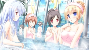 みんなで裸の付き合いしちゃいましょ！お風呂ですっぽんぽんになってる女の子の二次元エロ画像