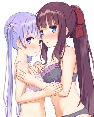 巨乳にはかわいい下着が少ないけど貧乳はそもそもブラジャーという選択肢すら奪われるという現実を知ってほしい二次元エロ画像