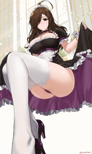 こんなメイドさんがいたら朝から晩まで一日中ご奉仕させたくなっちゃうメイドさんの二次元エロ画像