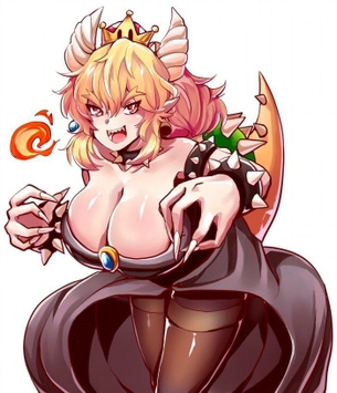 【エロ画像】スーパーマリオのエロコスプレの参考にしたくなるクッパ姫のキャラクター画像