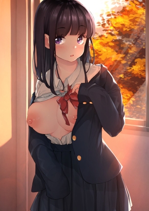 【2次】半脱ぎになってる女の子のエロ画像その31